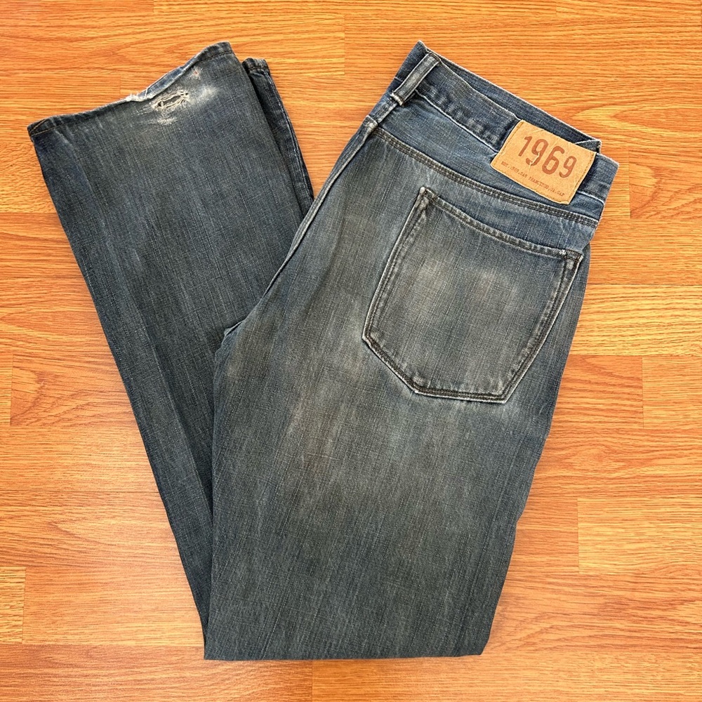 Men’s Gap 1969 Low Rise Straight Blue Jeans 32x32